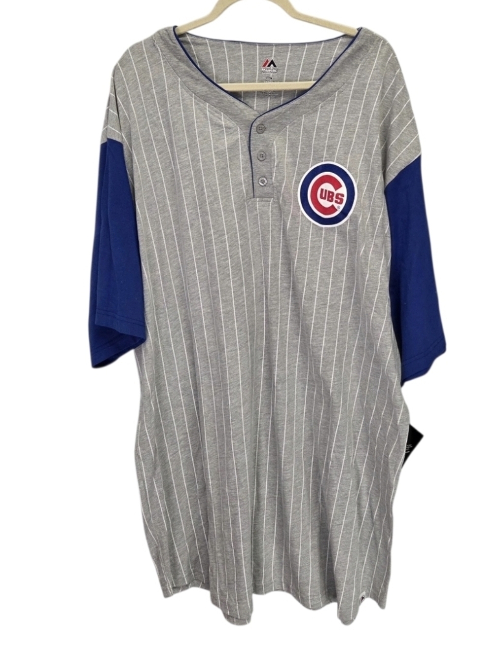 Kris Bryant Chicago Cubs Pinstripe Majestic Cotton Gray Jersey Size 3XLT New!